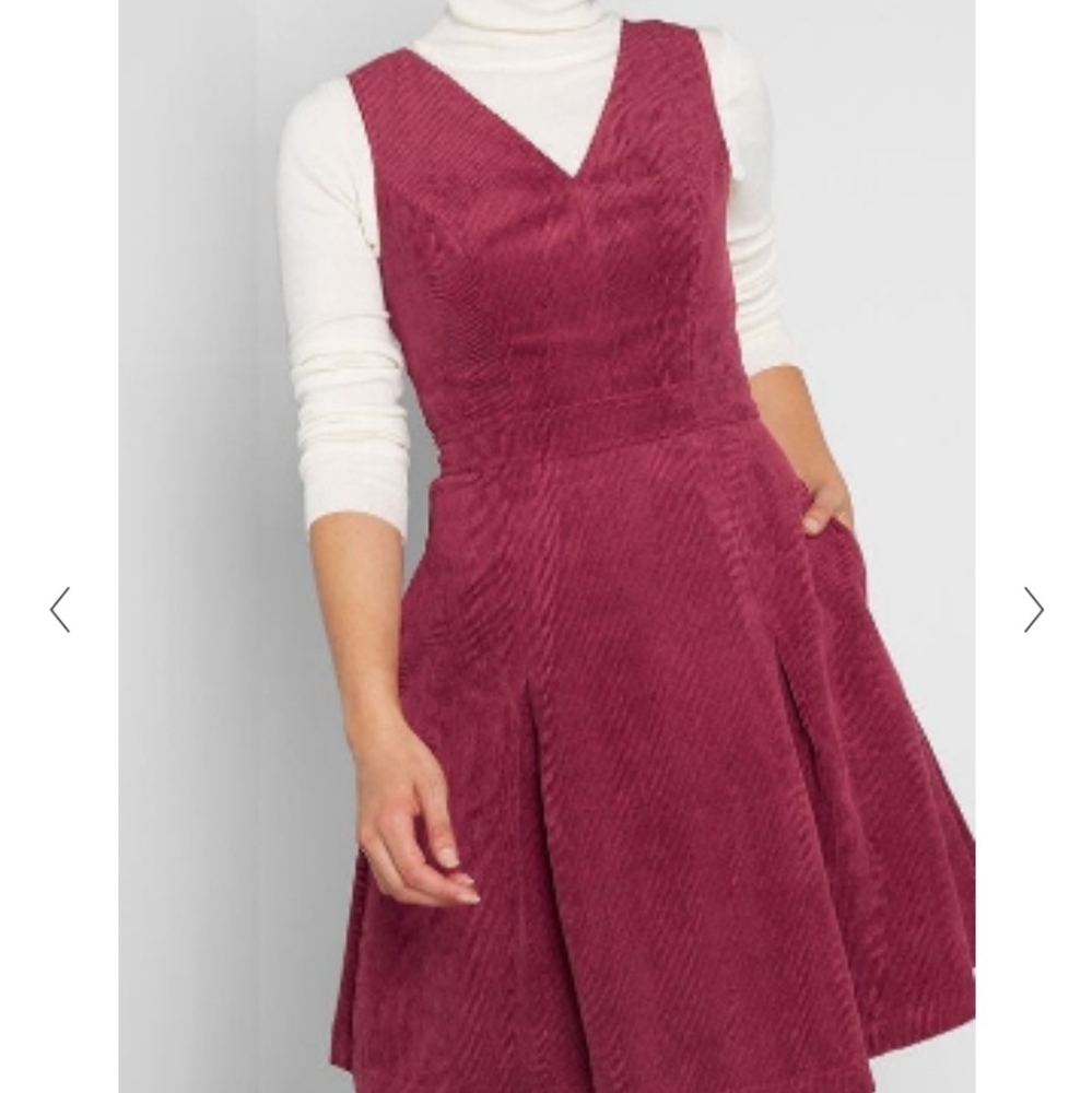ModCloth Red A-Line Dress with Pockets